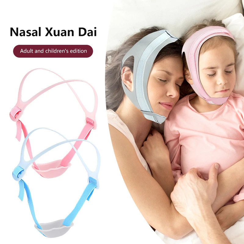 

Improve Sleeping Care Tool Adjustable Anti Snore Chin Belt Strap For Adults Children Mouth Breathing Correction Elastic Band