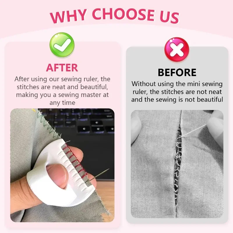 Strumenti per cucire semplici fai-da-te Kit modello guida per cucireSpaziatura Strumento per cucire di precisione per ricamo su tessuto e lavorazione della pelle