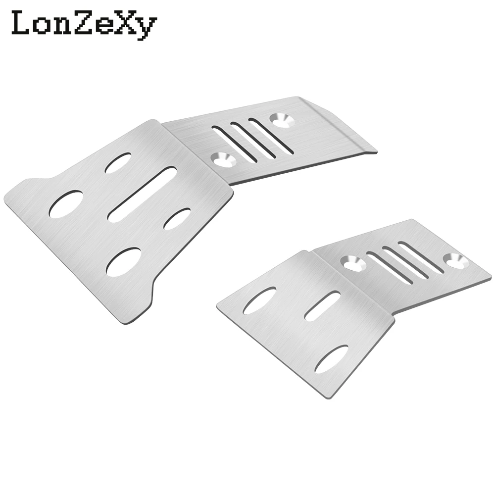 

2pcs Stainless Steel Front And Rear Chassis Armor Protector for Arrma 1/14 Mojave Grom RC Car Upgrade Parts Accessories
