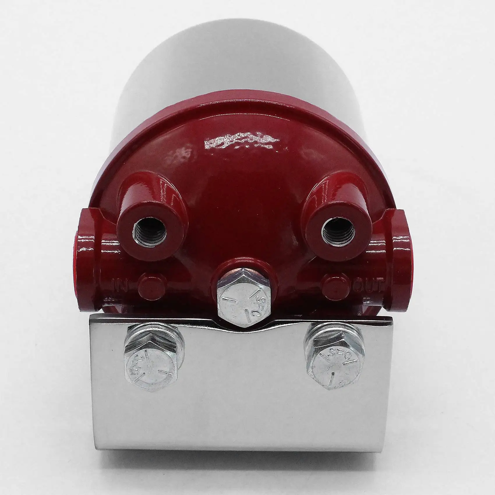 Estrutura grande do filtro de combustível da vasilha inline 3/8 NPT entrada saída corrida 10 mícrons