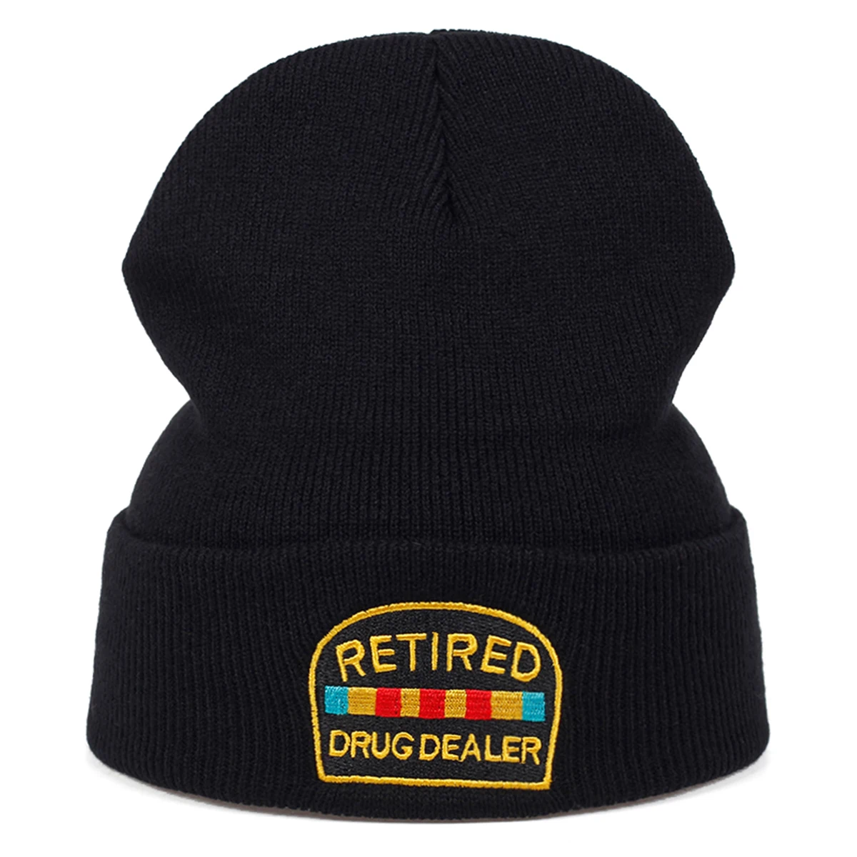 Unisex Retired Drug Dealer Embroidery Beanies Winter Warm Hat Hip Hop Cap Beanie Hat Caps for Women Men