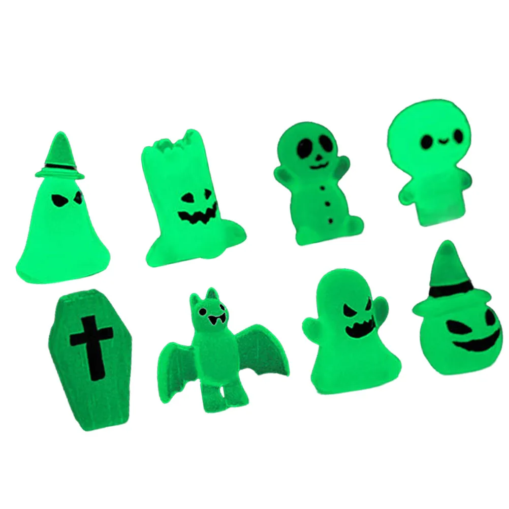 

8 шт. мини светящиеся статуи из смолы Хэллоуин Декор призрак вечеринка ремесло ночник украшение светятся в темноте