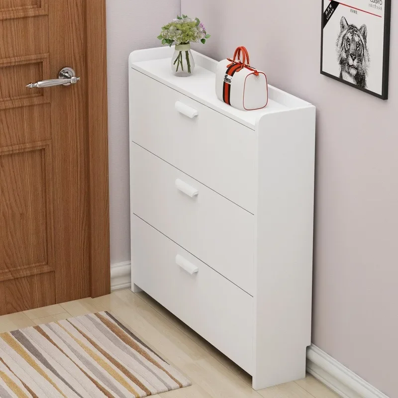 

Italian ultra-thin tipping bucket shoe cabinet, household door entrance shoe cabinet, modern simple multi-functional