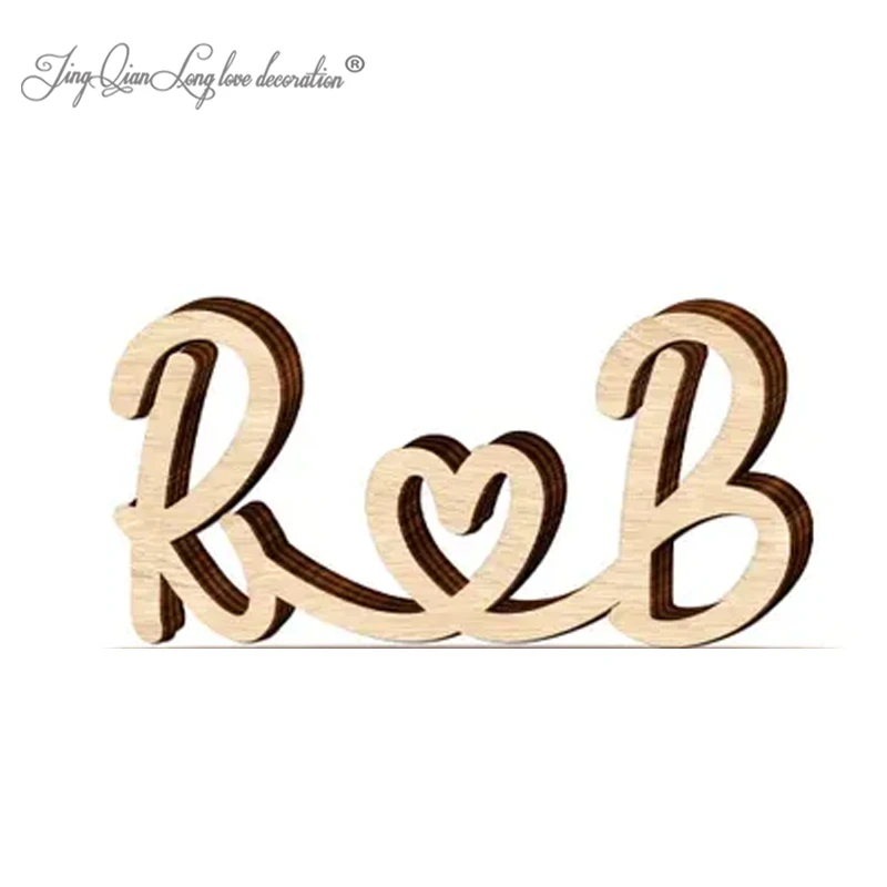 Personalized Line Art Sculpture, Couples Initials Sign Custom Initials Name Decors, Home Decor, Name Sign, Anniversary Sign view 2
