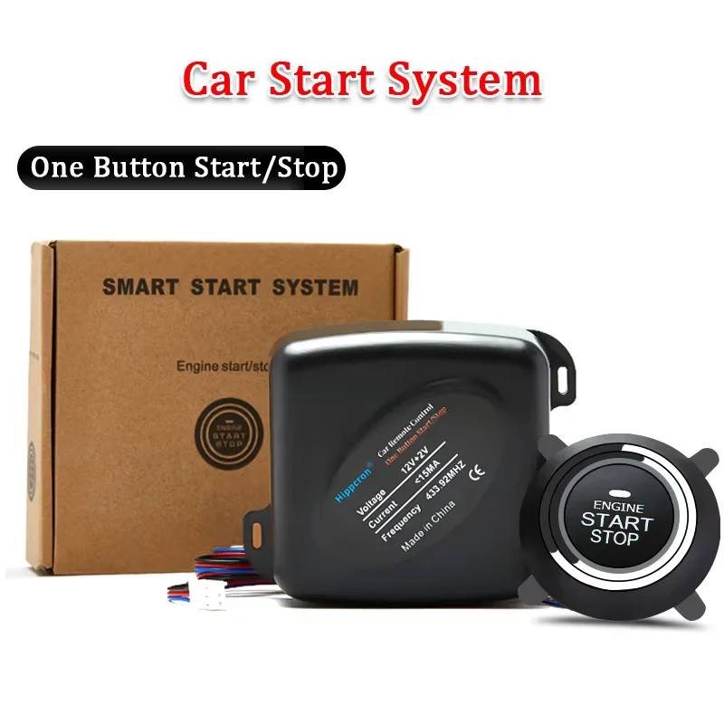 HIPPCRON PKE Car Keyless Entry Engine Start Car Remote Control Alarm System Push Button Remote Starter Stop Auto Universal Safe