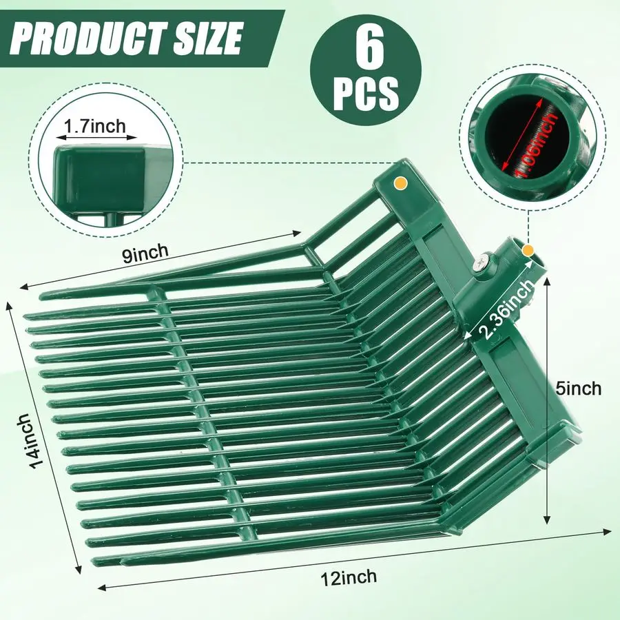 6 قطعة رأس شوكة السماد 18 نوع رأس شوكة الملعب مع مسامير وصواميل متينة ومستقرة ABS البلاستيك استبدال الملعب ل Garde