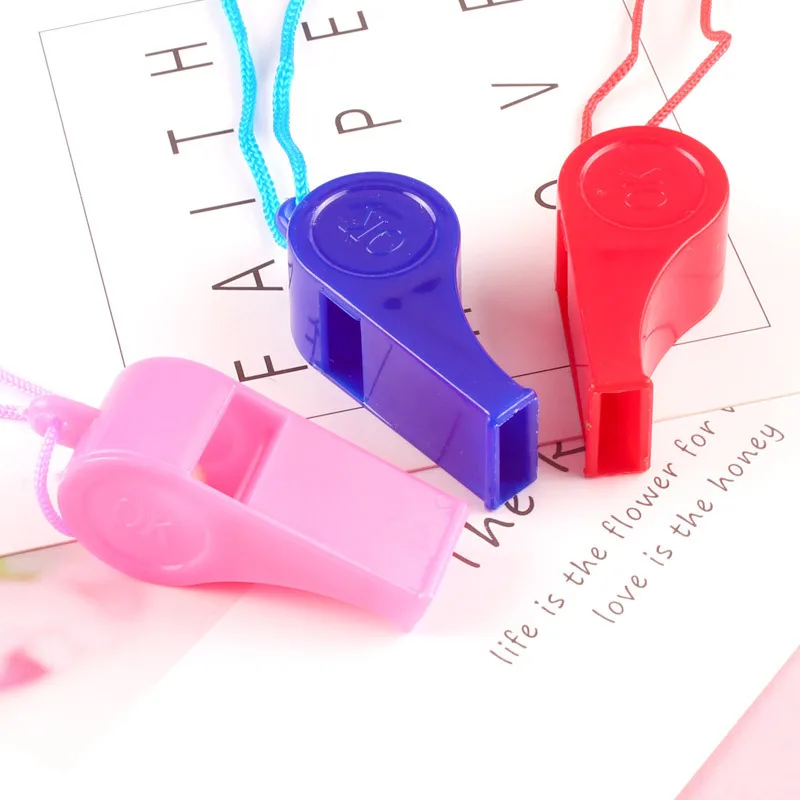 

20 шт. красочные свистки для рефери-громкие пластиковые аксессуары для черлидинга для любителей баскетбола и футбола, спортивные мероприятия и сувениры для вечеринок w