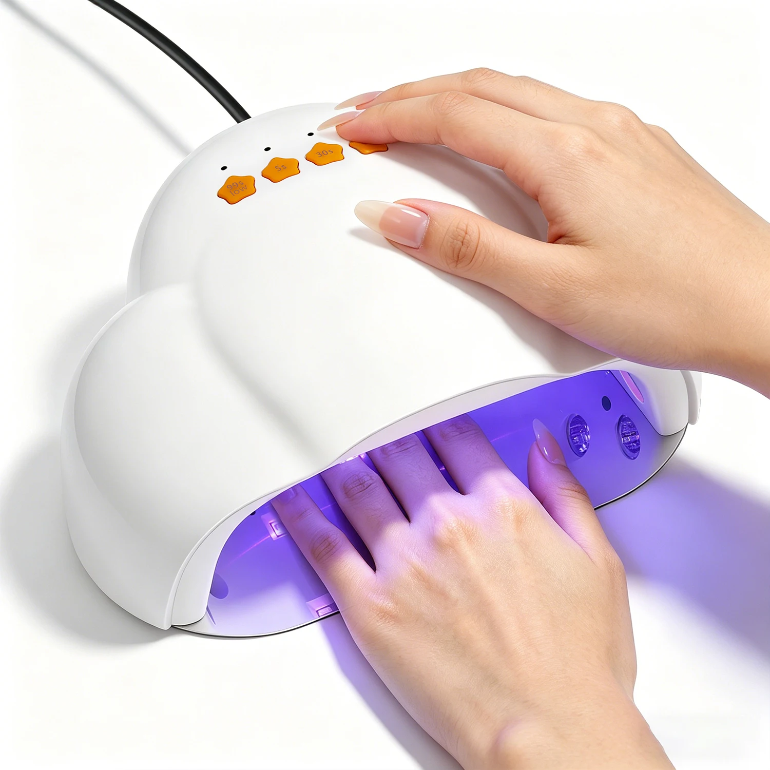 

18LED Nail Dryer Cloud-Shaped Nail Lamp With 4 Timers Setting Portable Nails For Fast Gel Nail Polish Home Manicure Salon