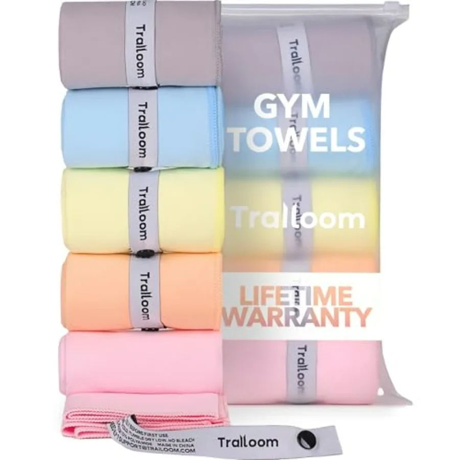 

Microfiber Workout Towels - Quick Dry, Highly Absorbing, Odor-Free, for Women and Men - Gym Sweat Sports Towel for Hot Yoga, Te