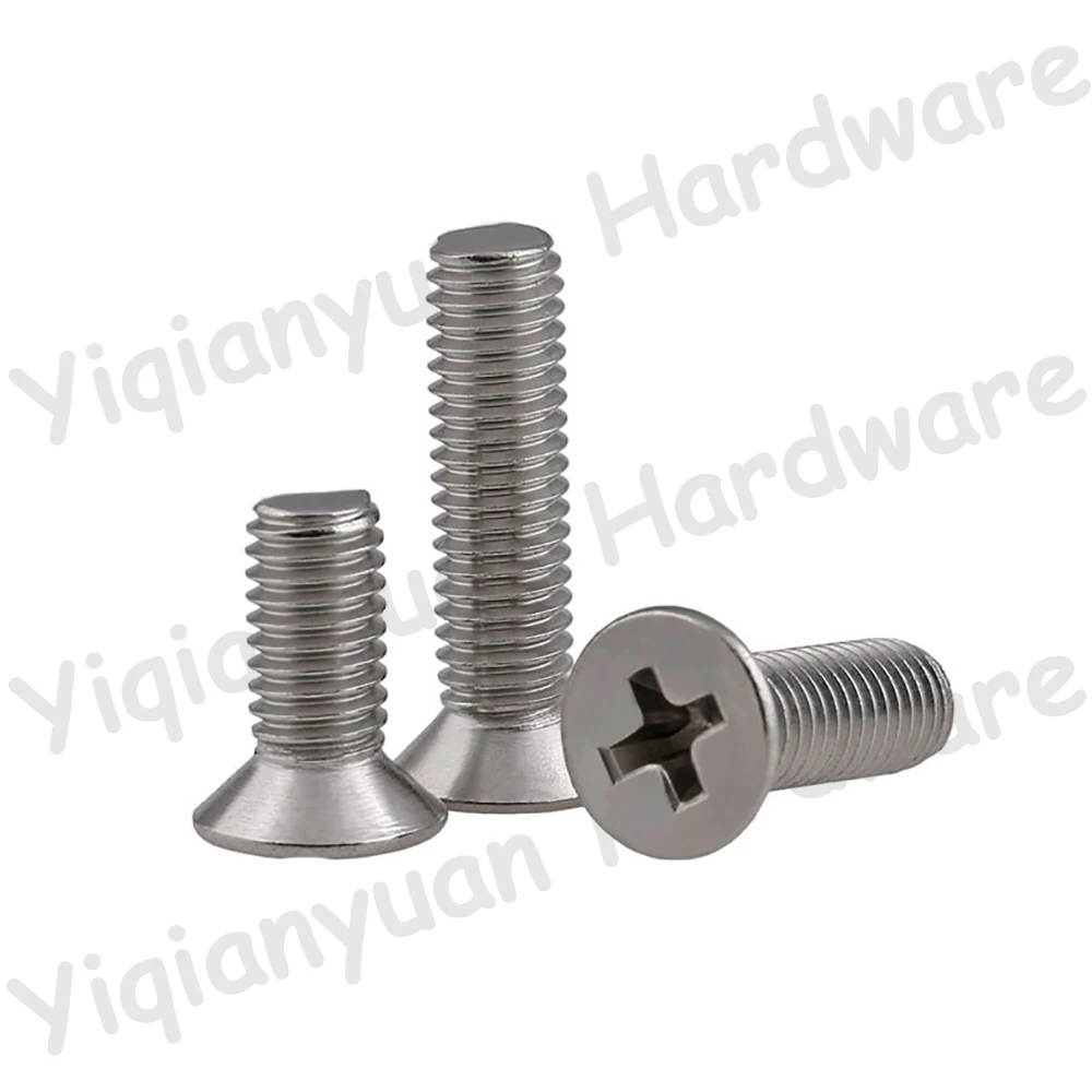 ยี่เฉียนหยวน GB819 2 #   3 #   4 #   5 #   6 #   8 #   สกรูหัวจมแบบไขว้ UNC 5/32-32 BSW ทำจากสแตนเลส SUS304