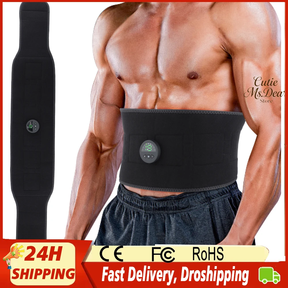 

НОВЫЙ EMS импульсный стимулятор мышц, массажный ABS, тренажер для брюшного пресса, пояс для коррекции фигуры, красота, похудение, USB