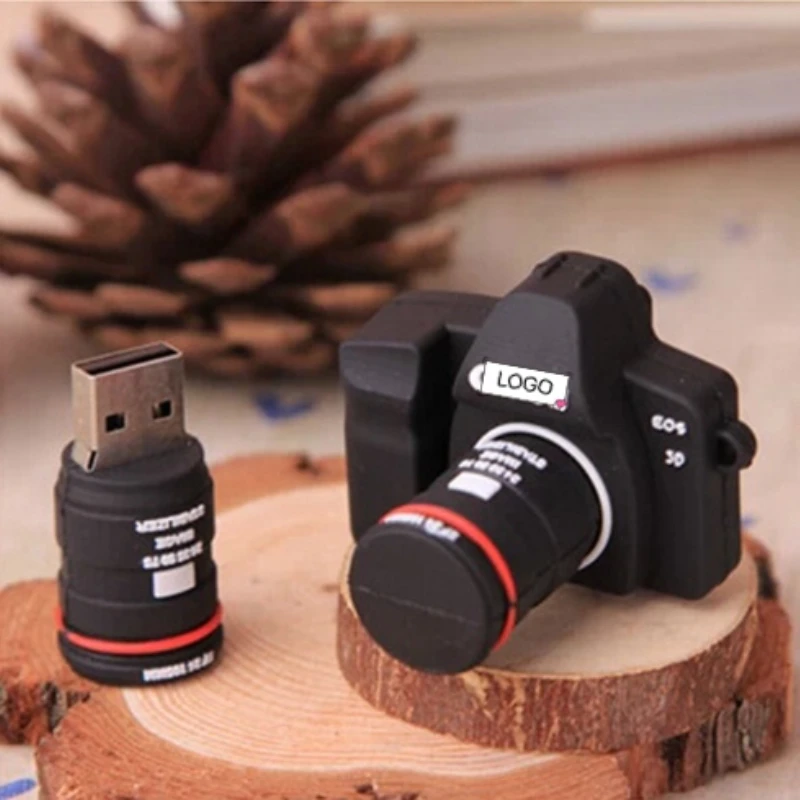 Usb Flash Drives Cartoon Camera U Disk Creative Gift for Shutterbug 16GB Fast Read Write Accessories Memory Mini Office pen 32GB