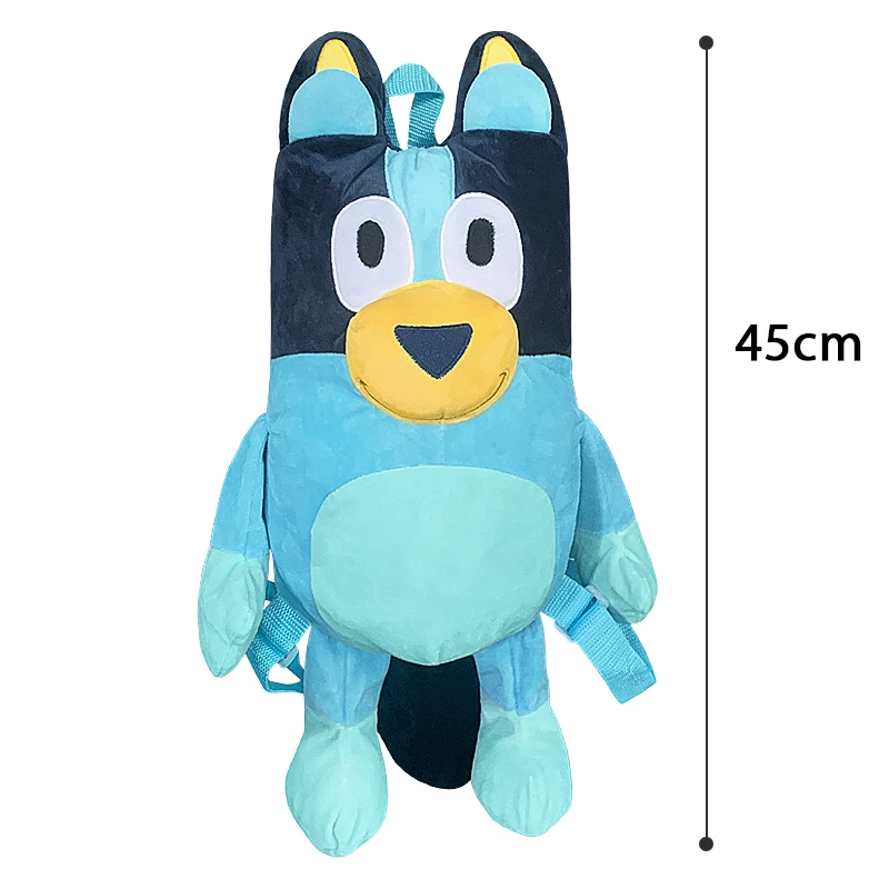 Bluey Zaino in peluche Anime Periferico 45CM Kawaii Bingo Peluche Decorazione per bambole Borsa per snack Borsa per riporre regali per bambini
