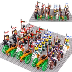 Napoleonic Wars Military Soldiers Cavalry WW2 Building Blocks Tsarist Russia Prussian Figures Bricks Mini Toys Christmas Gift