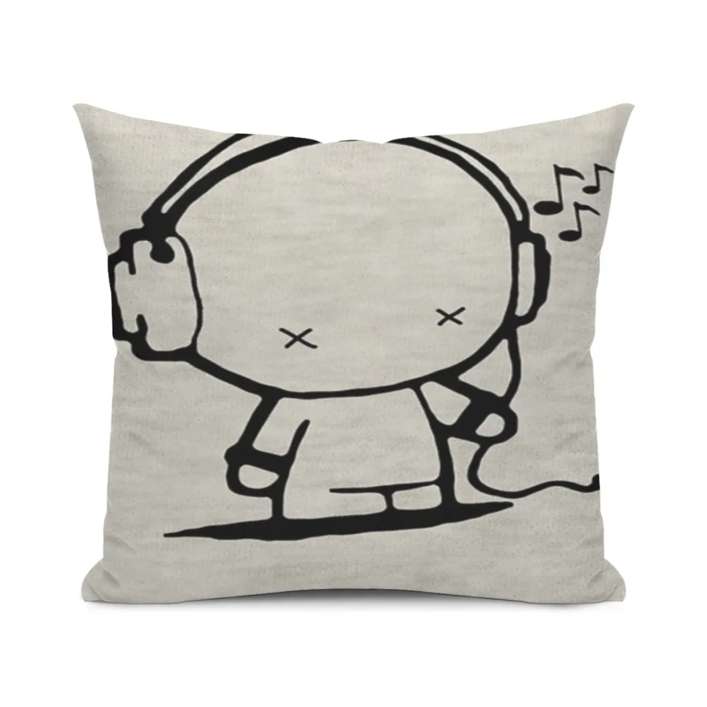 

Music Man Cushion Cover 45x45cm Home Decor Sofa Pillow Home Pillowcase