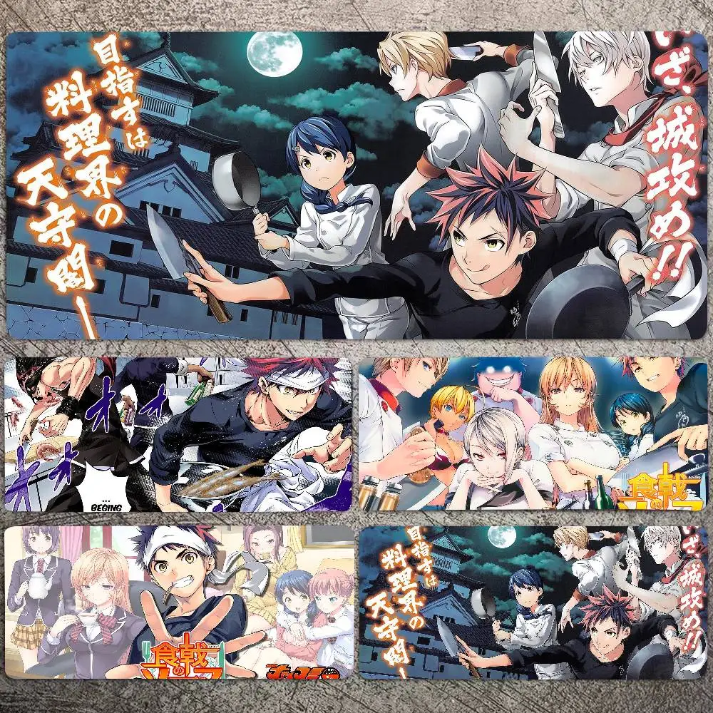 Manga Food Wars Shokugeki No Soma Mousepad Non-slip Suitable For Office Computers Laptops E-sports Game Desk Mats XXL Keyboard