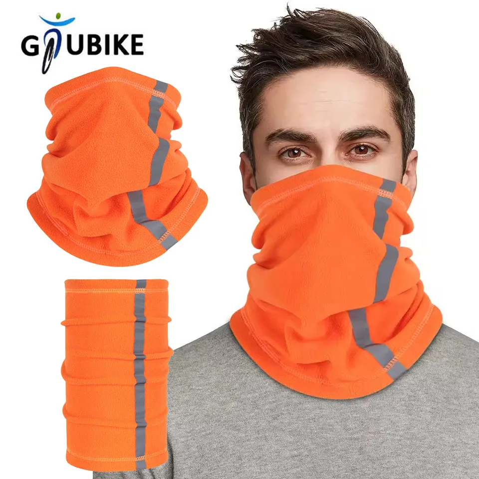 AliExpress NONE GTUBIKE Reflective Neck Warmer Multi Scarf Autumn Winter Neckerchief Skiing Neck Cover Adjustable Warm Mask Polar Fleece Cycling