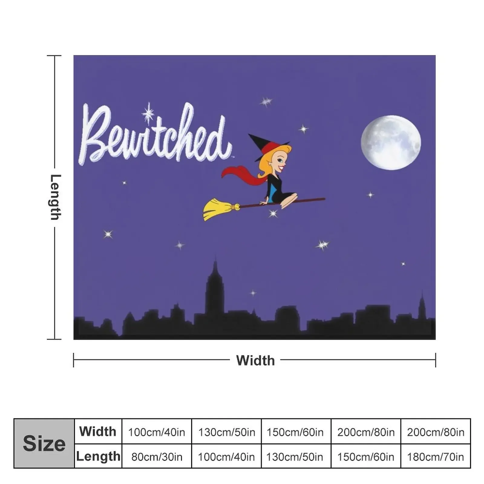 Bewitched Throw Blanket Tourist valentine gift ideas funny gift Blankets