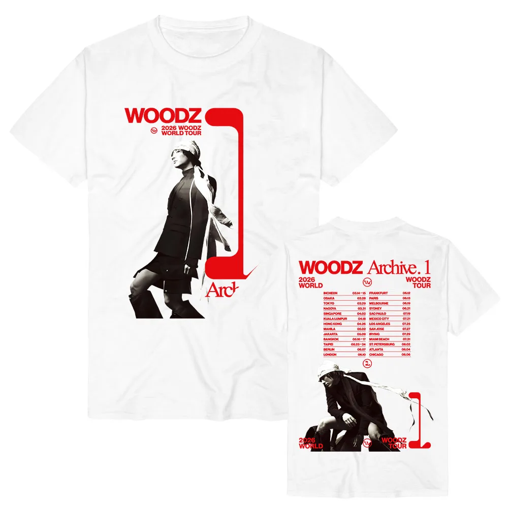 WOODZs Archive 1 World Tour 2026 T-shirt Unisex Streetwear Cotton Short Sleeve Fashion Tshirts Summer O-neck Graphic Print Tees