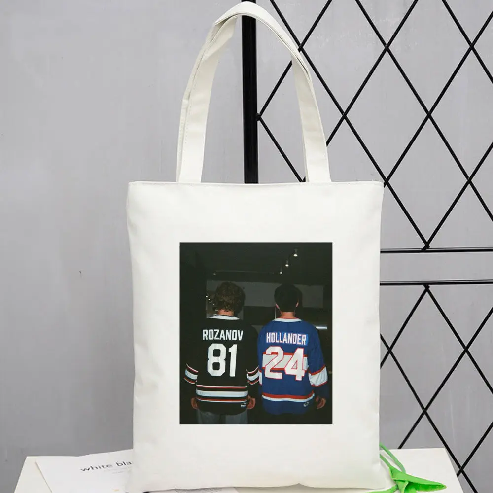 Heated Rivalry Canvas Tote Bags Digital Print Events Custom Sustainable Art Supplies Shopping Bag Artistic Print Art Supplies