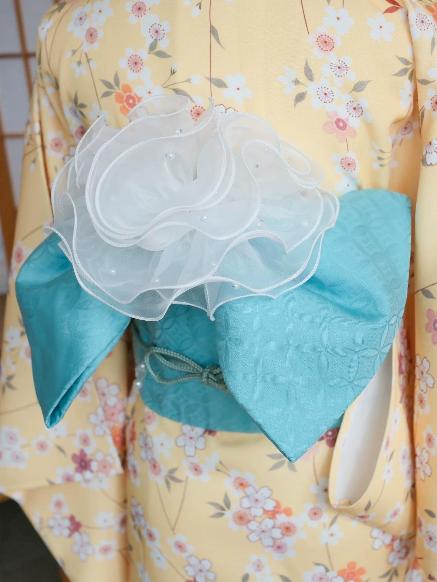 new-arrival-women's-double-layer-obi-kimono-accessories-retro-style-dress-bow-tie-waistband-cos-costume