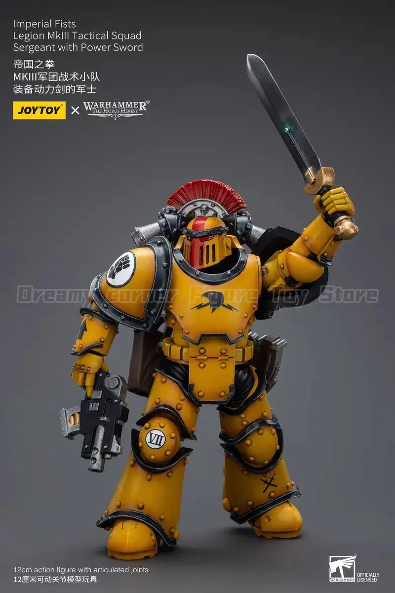 

【В наличии】JOYTOY Warhammer 40K Imperial Fists Legion Mklll Тактический отряд-сержант с силовым мечом 1/18 Фигурка игрушки