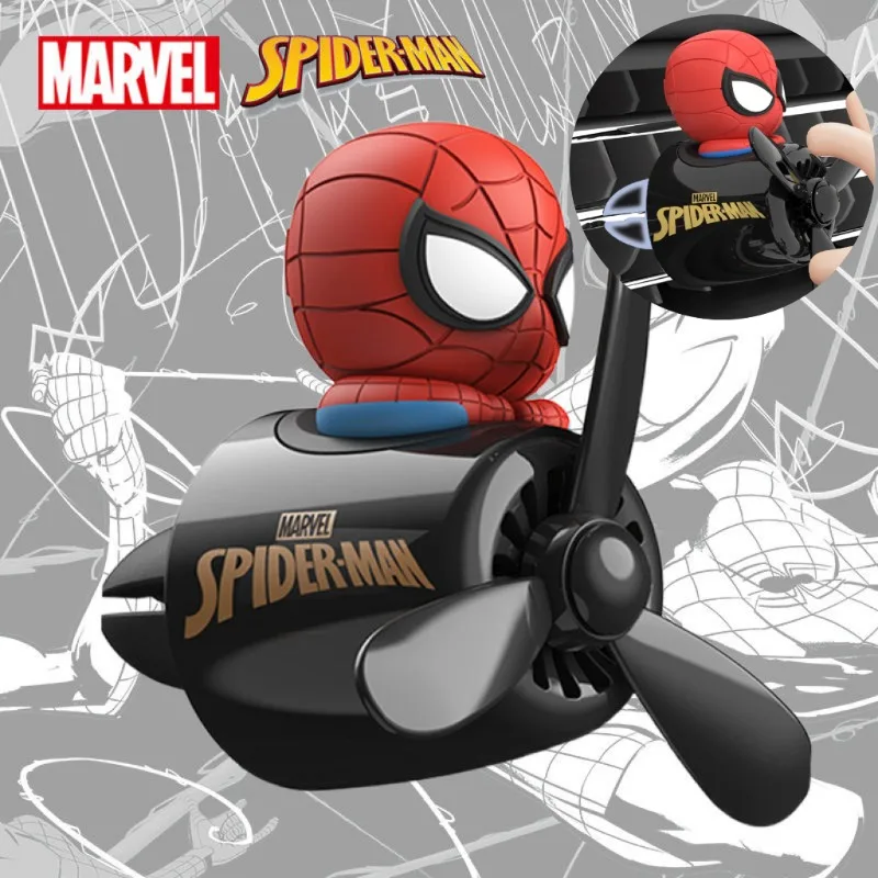 

Фигурка ароматерапии Marvel, Человек-паук, крутой аромат, освежитель воздуха, долговечный дезодорирующий интерьер автомобиля, украшение Tuyere