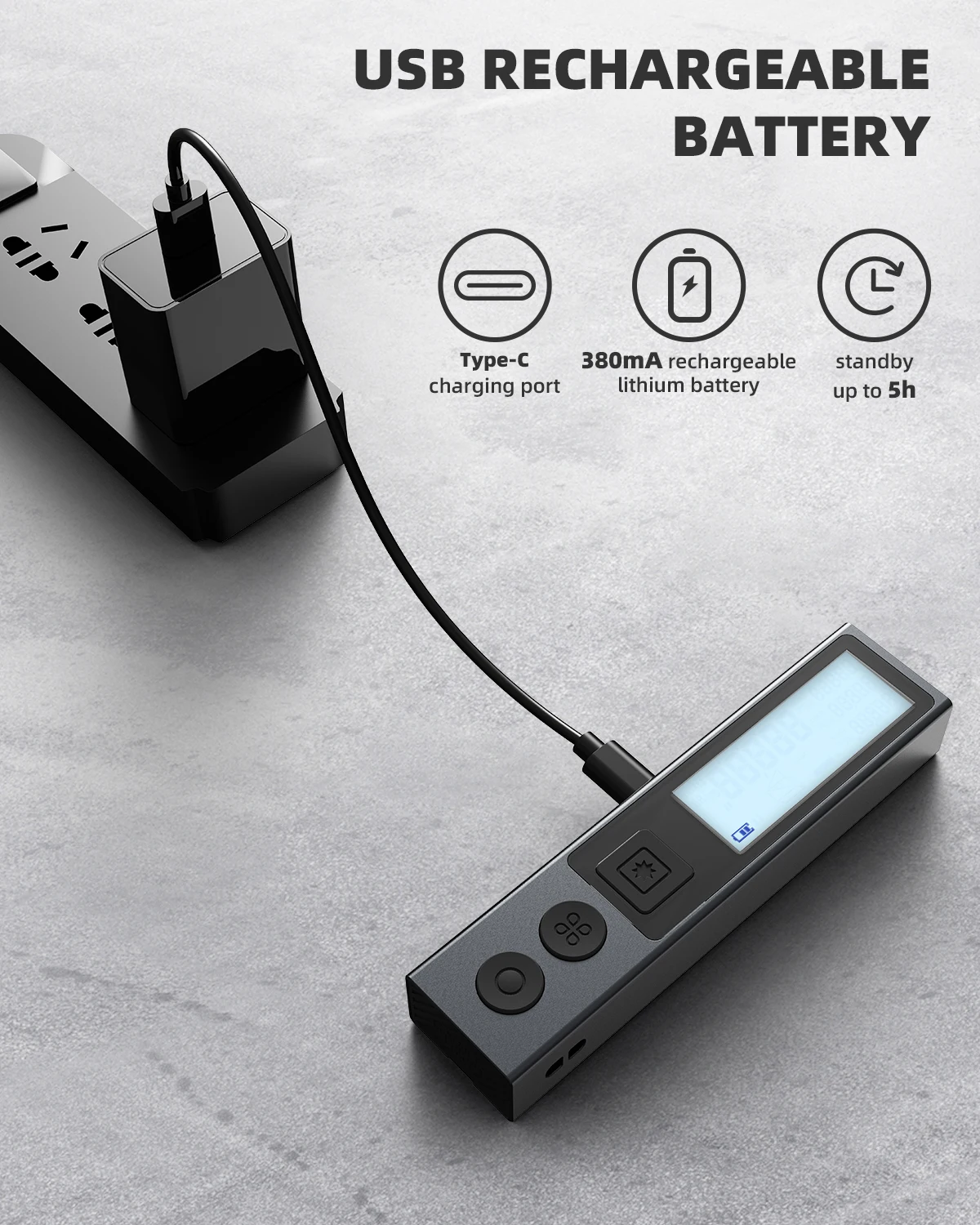 Imagem -04 - Mileseey Mini Fita Métrica Laser Digital M120 Ferramentas de Medição Bluetooth Elegante e Minimalista Case Medidor de Distância Metálico