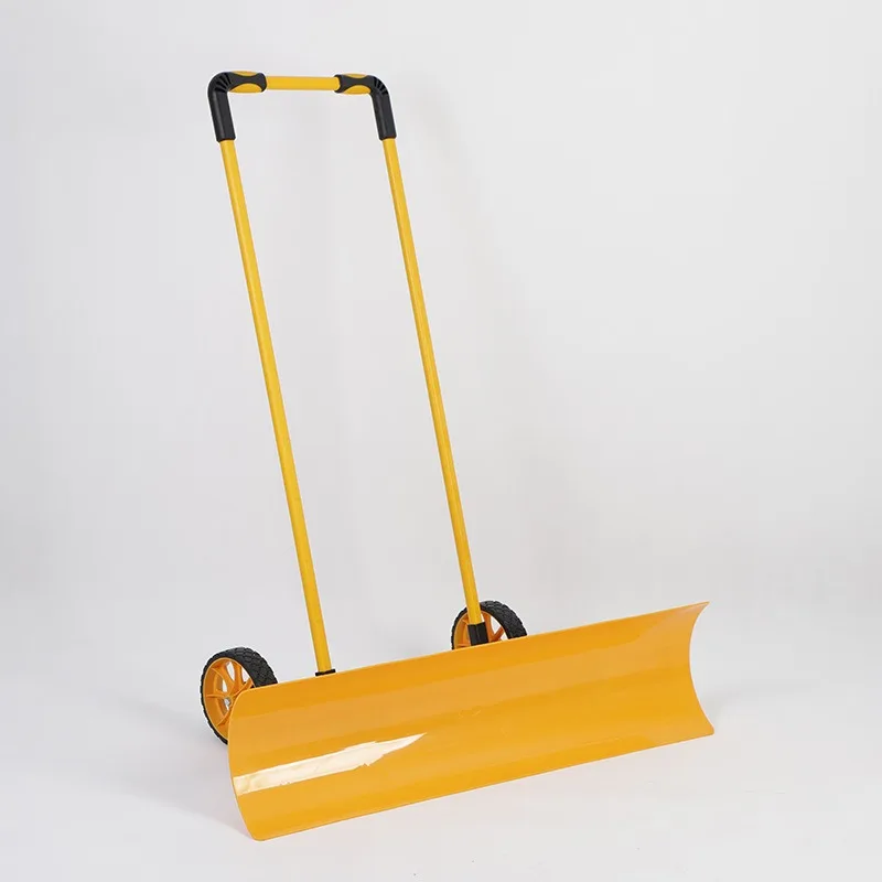 

Heavy Duty Plastic Snow Shovel Driveway And Doorway Sidewalk Deck Efficient Snow Removal Snow Pusher With Wheels