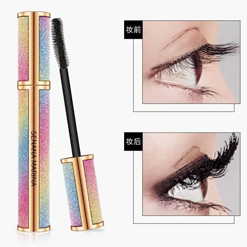 3D Eyelash Mascara Waterproof Fast Dry Black Lengthening Lasting Curling Thick Extend Eyelash Bright Starry Makeup