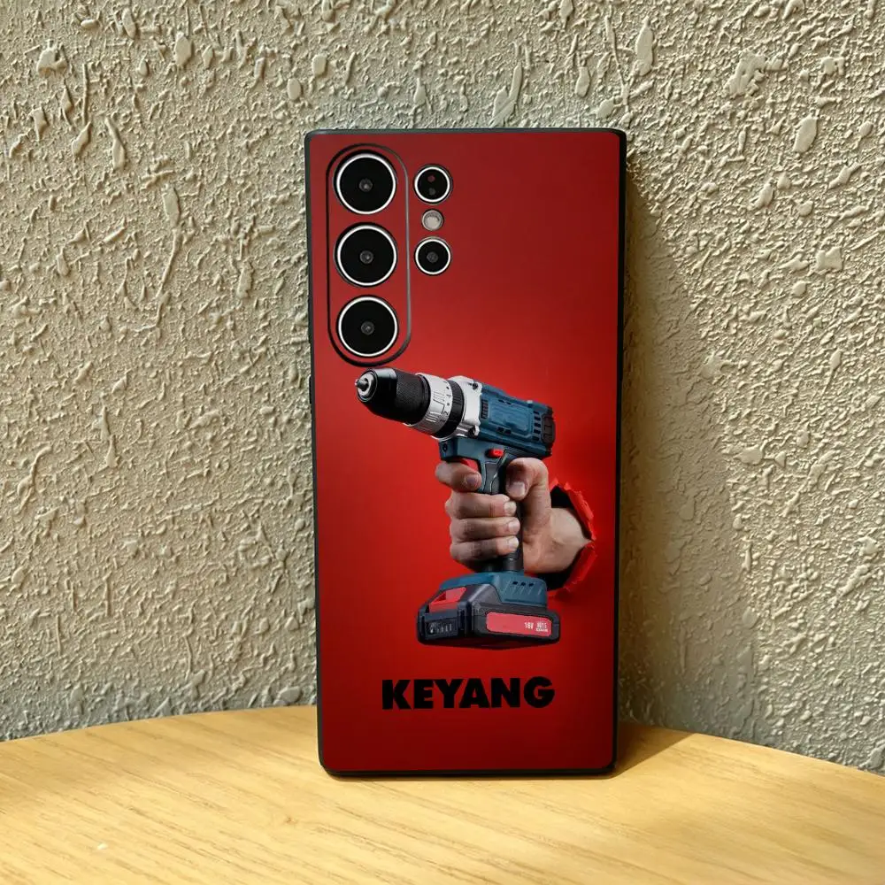 Professional power tool keyang design Phone Case For Samsung Galaxy S26 S25 S24 S23 S22 S21 Plus Ultra Fold A Soft Black view 5