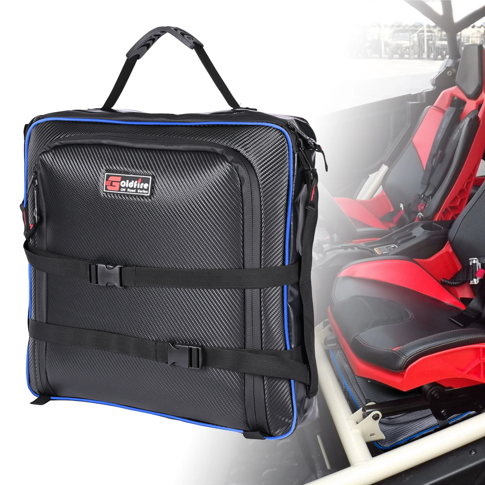 UTV Maverick X3-bolsa de almacenamiento de nailon impermeable para debajo del asiento, bolsa de herramientas para Can Am Maverick X3 2017-2021