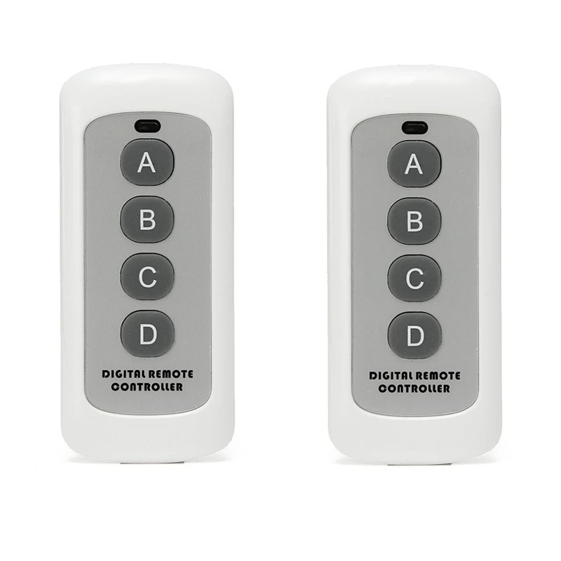 433MHZ Wireless RF Remote Control White 4-Button Remote Control EV1527 Learning Code Wireless Remote Control