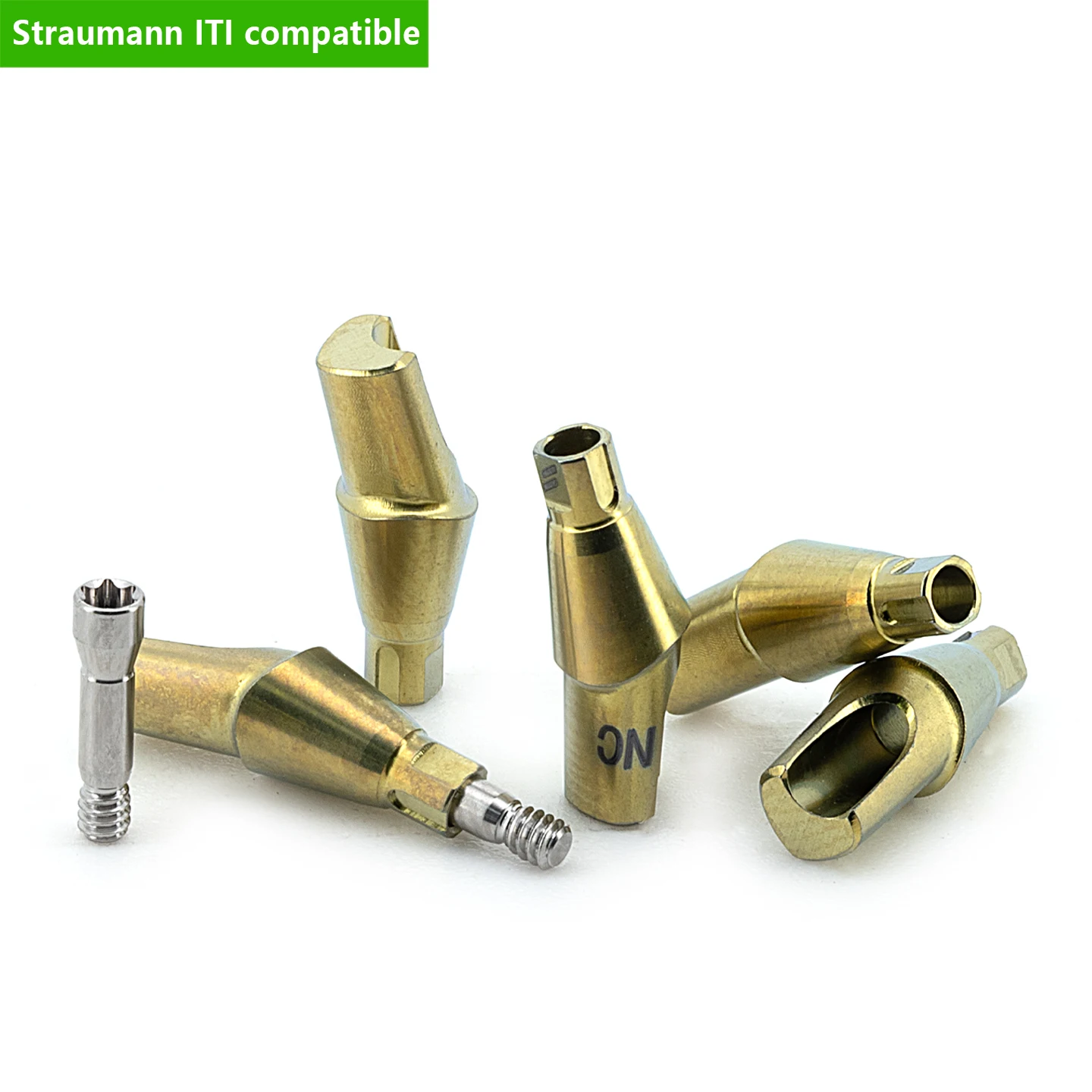 Custom CAD/CAM Titanium Angled Abutment 15°30°Prosthetics Screw Retained Lab Parts OEM ODM Factory Direct Compatible Straumann