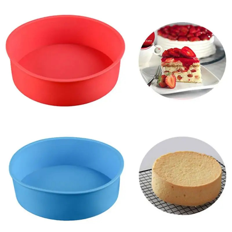 6Inch Siliconen Cakevorm Dienblad Pannen Ronde Bakvorm Keuken Siliconen Anti-Aanbaklaag Bakvormen Herbruikbare Cake Pannen Bakingt Tools