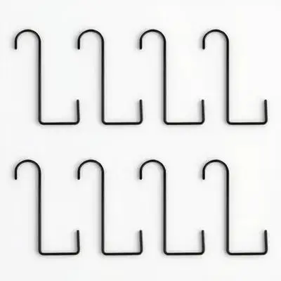 8pcs Durable Balcony Hanging Hooks for Flowerpots Practical Wall Garden Hooks for Home Use Outdoor Plant Hanger Brackets