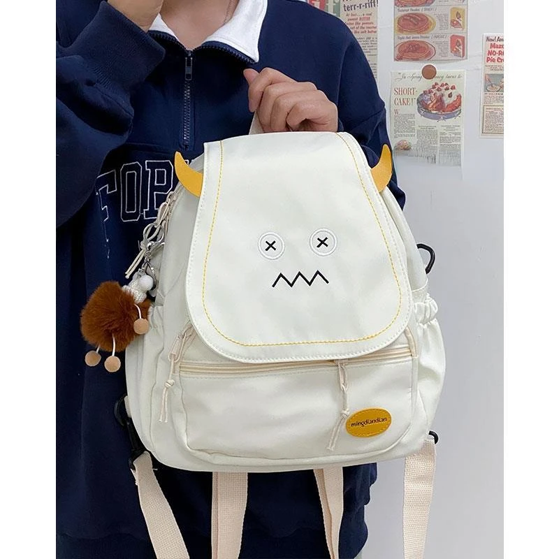 

BOMO Kawaii Backpacks for Ladies Fashion Large Capacity Japanese Designer Bags Versatile Casual Collegiate Style Backpacks