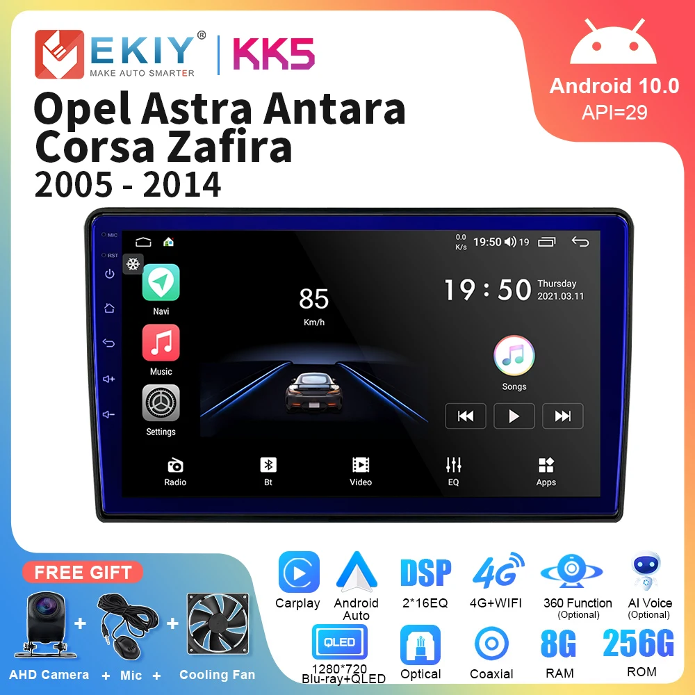 

EKIY KK5 Car Radio Android For Opel Astra Antara Corsa Zafira 2015-2014 Multimedia Player Navigation GPS Carplay Stereo Receiver