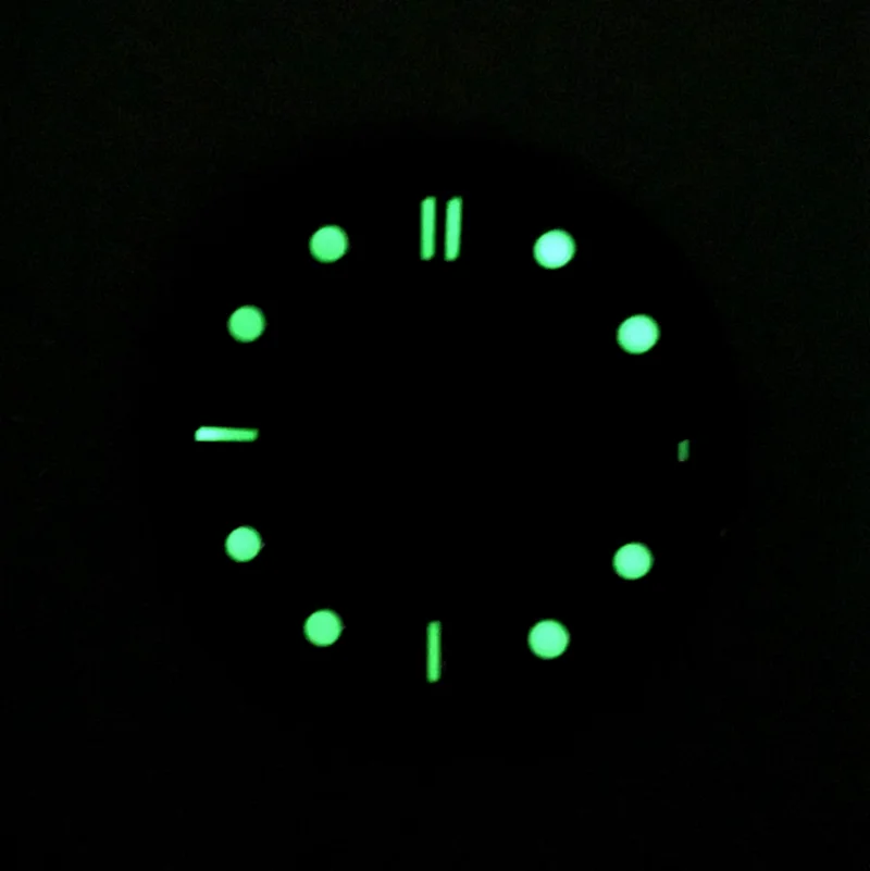 Modified White 31.1mm Precision Watch Dial Green Luminous Lettering Fit For 2813 2824 Movement EC2