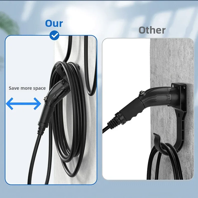 EV-Ladegeräthalterung, tragbare US-EU-Kabelsteckdosen-Ladehalterung, Wandladegerät-Organizer, Wandhalterung, Ständer, Haken – Detail 7