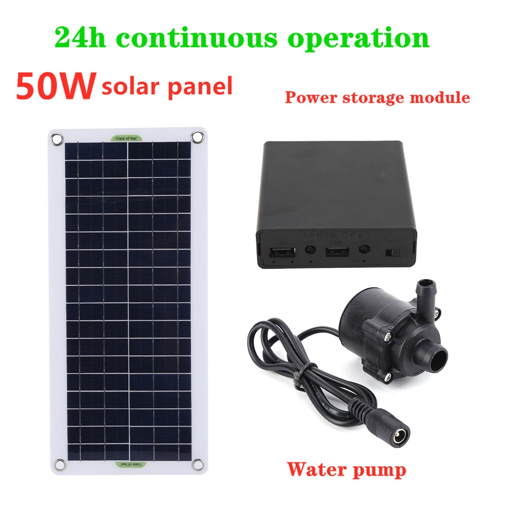 50W 18V Solarna pompa fontannowa Niezwykle cicha pompa wodna zasilana energią słoneczną Przenośny system podlewania ogrodu na zewnątrz do stawu do