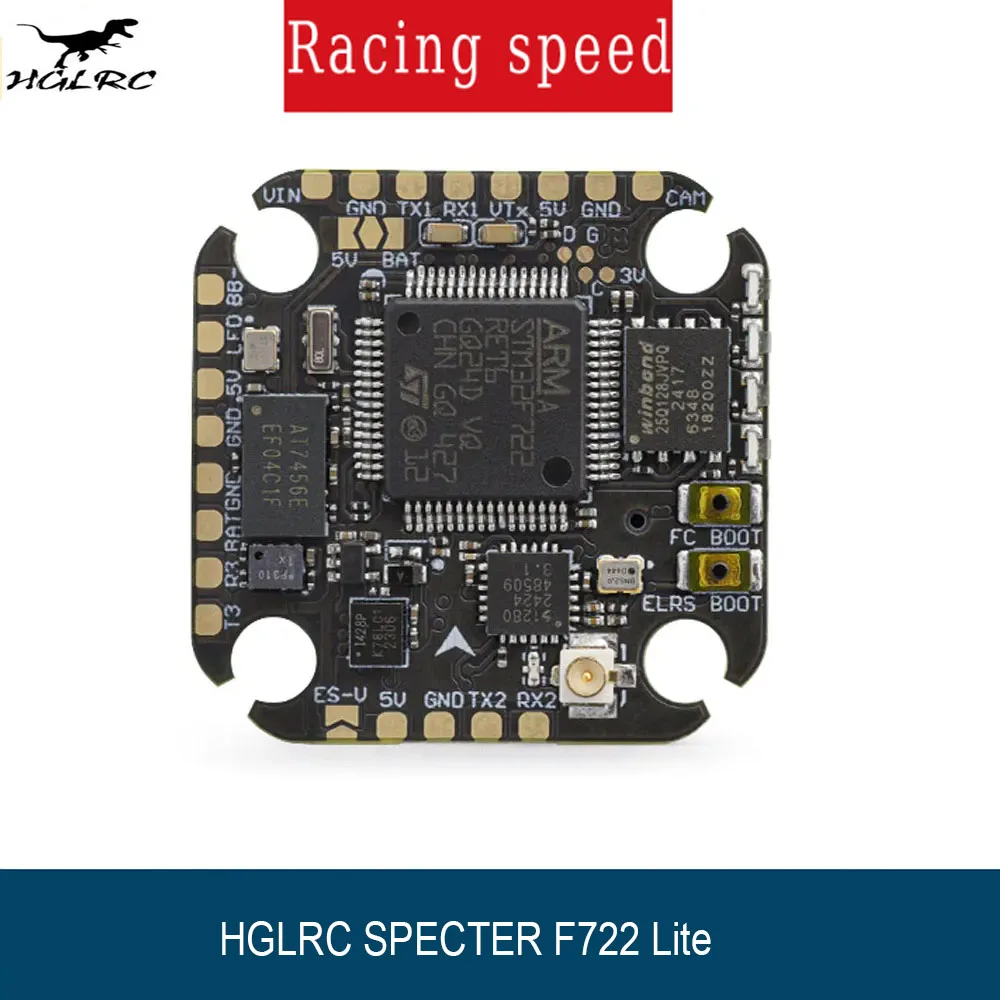 

HGLRC SPECTER F722 Lite Flight Controller ICM42688 Gyro Integrated ELRS 2.4G Receiver for RC FPV Racing Drone