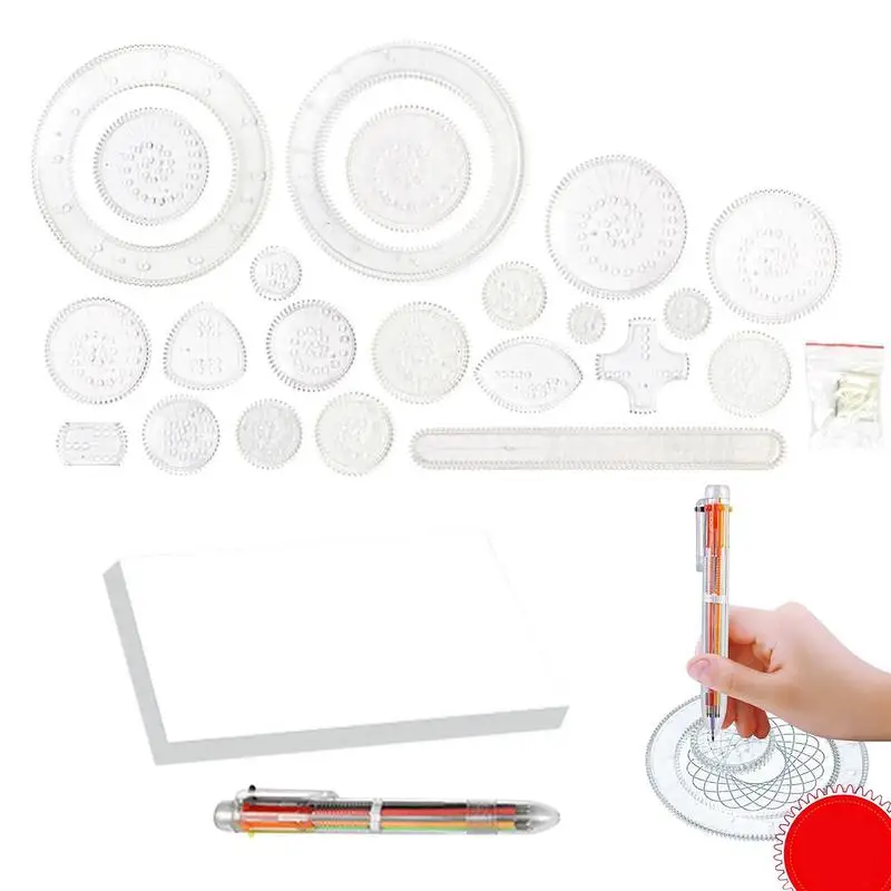 Spiral Ruler Spiral Drawing Art Kit Art Supplies For DIY Card Craft Art Drawing Painting And School Classroom Supplies