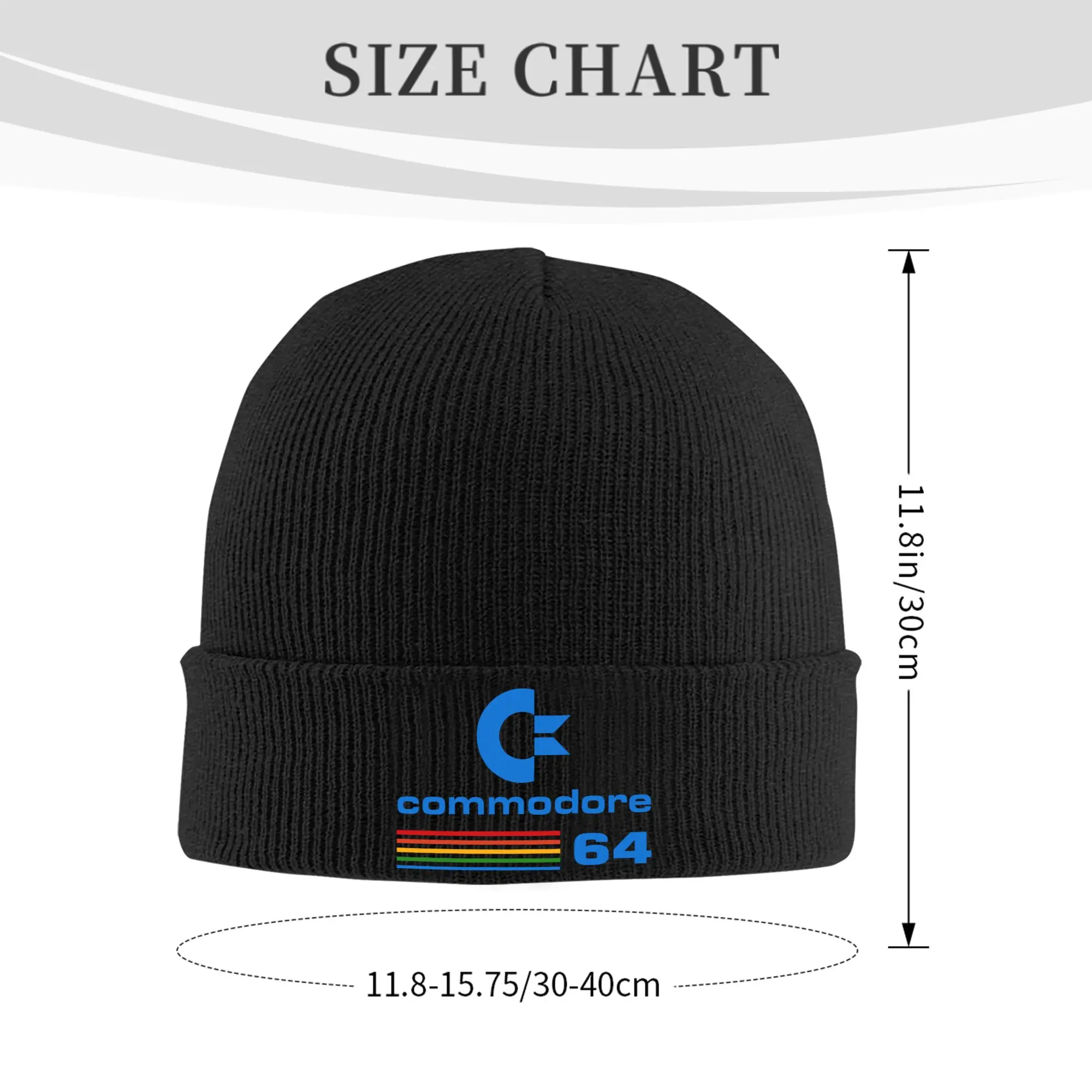 Custom Commodore C64 Game Bonnet Hat Fashion Knit Hats Men Women Unisex Adult Computer Geek Warm Winter Skullies Beanies Caps