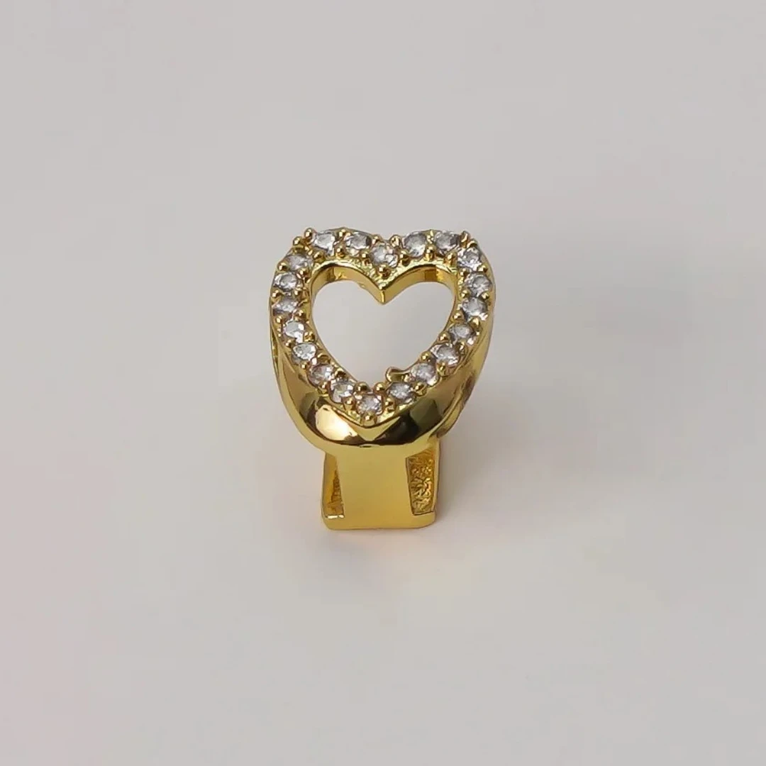 2er-Set Hip-Hop-Zirkonia-Hohlherz-Zahnschmuck mit elegantem vertikalem Zirkonia-Stab, Zahnkappen für Damen und Herren, Schmuckgeschenk – Detail 8