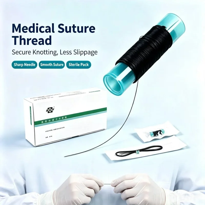 50Pcs/Box Sterile Non-Absorbable Ophthalmic Suture Thread Practice Ball Surgical Suturing Training Kit for Medical Students