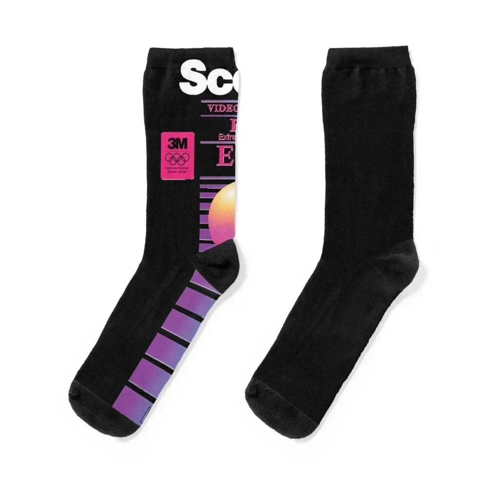 Vaporwave VHS Scotch E-180 EG+ Socks fashionable christmas gifts anime professional running Socks For Women Men's