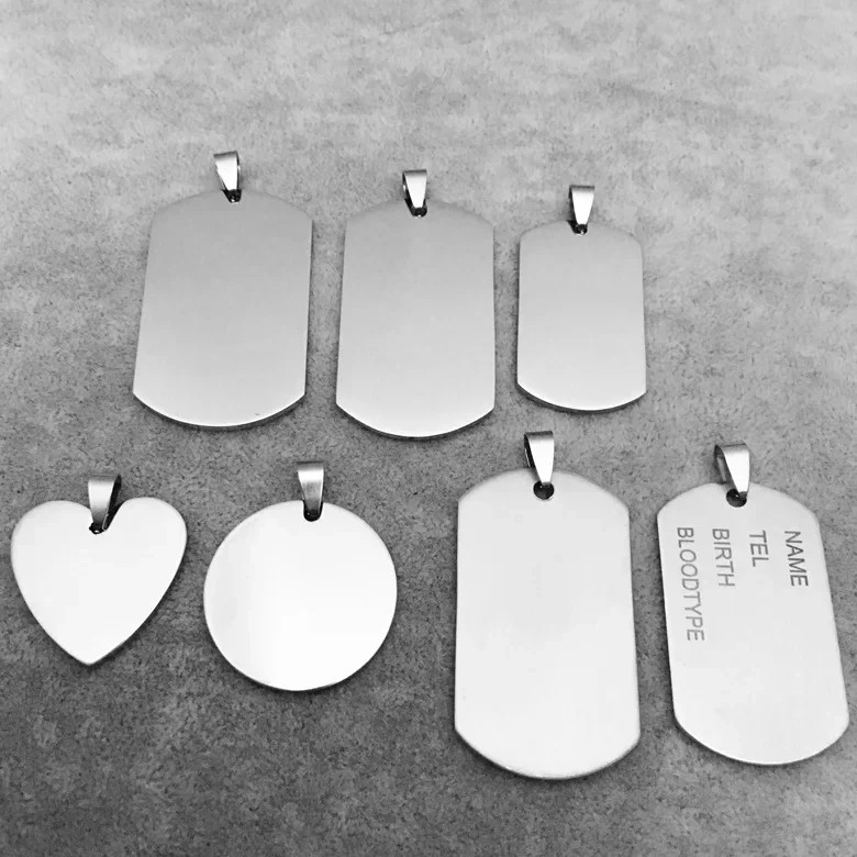 Steel For Dog Military Stainless Suitable Tags Engraving Blank Army 100pcs/lot Laser