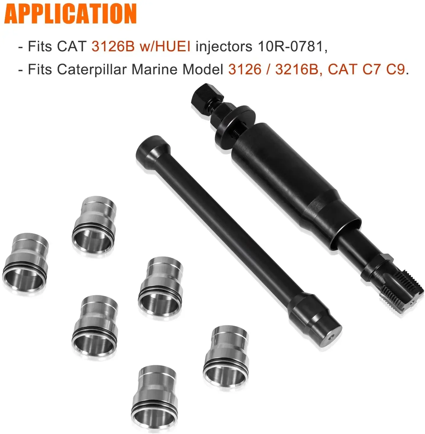 Chuang Qian Injector Sleeve Cup Removal Tool & Install Kit For Caterpillar 3126 3126B C7 C9 221-9777 Alt. With Parts Kit