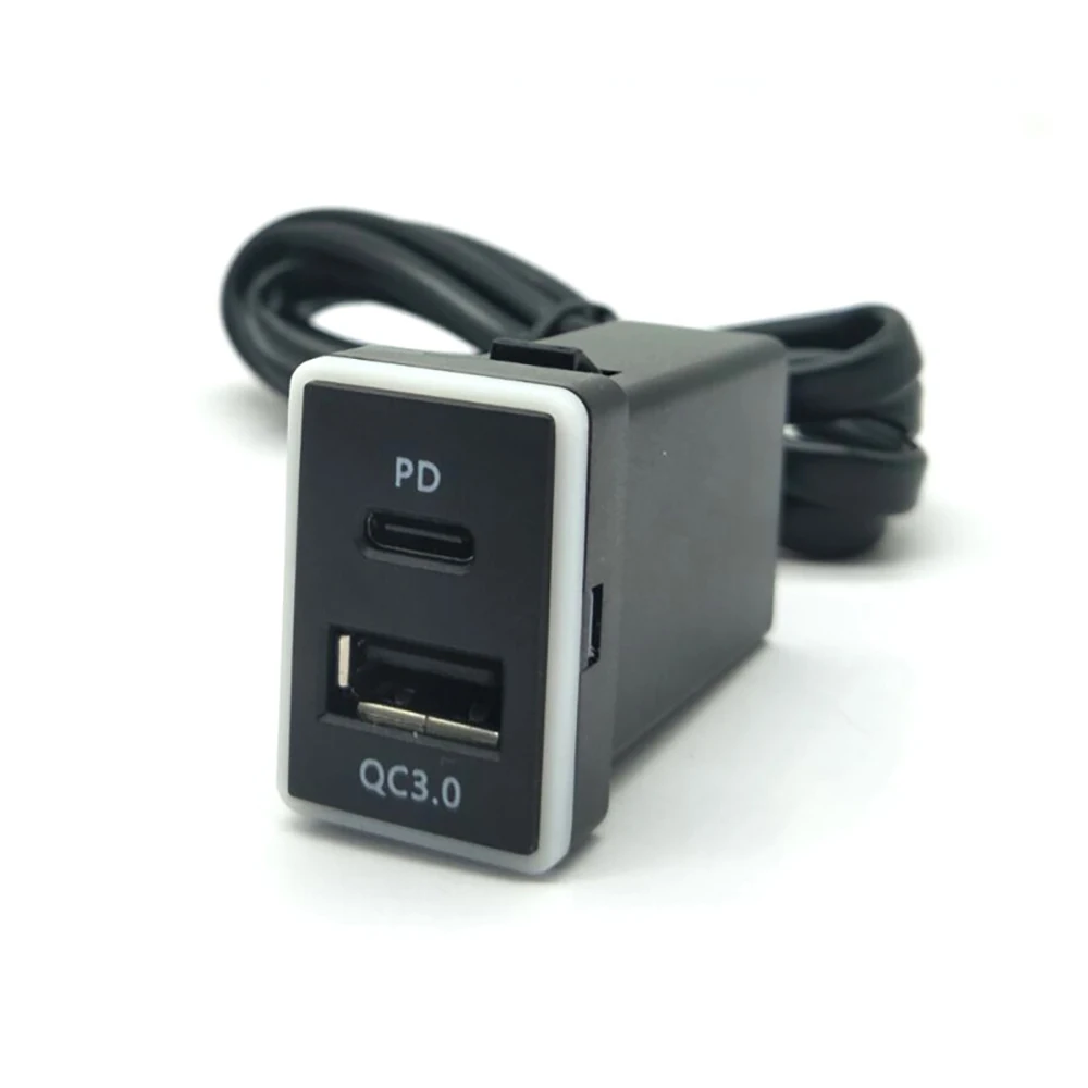 For Toyota-Specific Adapter for Camry Reserved Position USB Interface PD + QC Modification Fast Charging Power Adapter Outlet